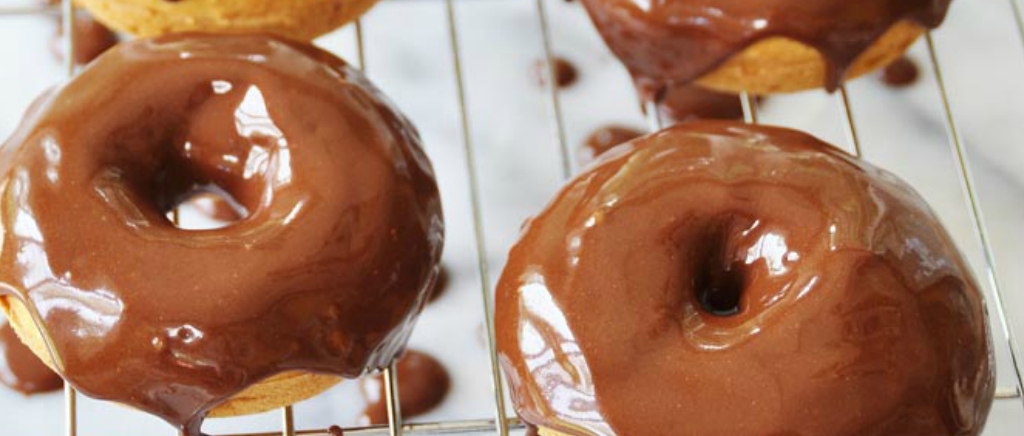 Glazed Vegan Chocolate Donuts