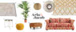 bohemian sofa and accessories