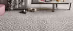 grey geometric print carpet