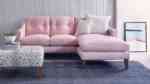 ferdinand pink chaise compact sofa