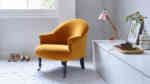 celia yellow velvet cocktail chair