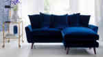 Bardolph navy velvet scatter back sofa