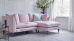 Philo large pink chaise is perefect for staycation style